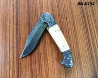 Damascus folding knife