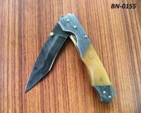 Damascus folding knife